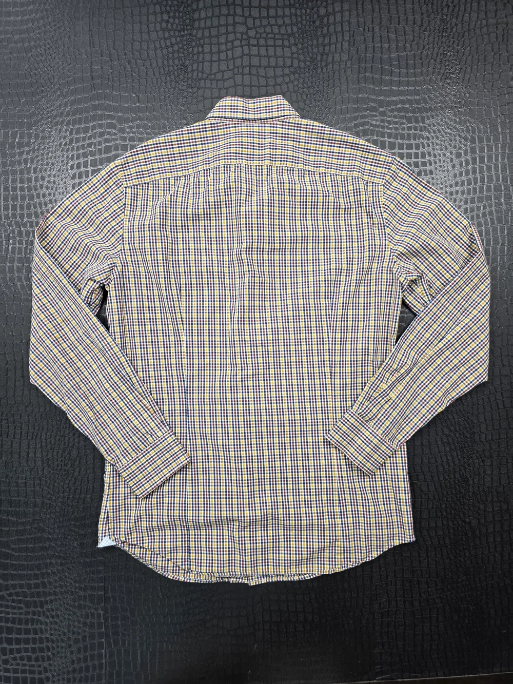 Banana Republic Grant Fit Button Down 120s Supima Cotton Medium MultiColor Check